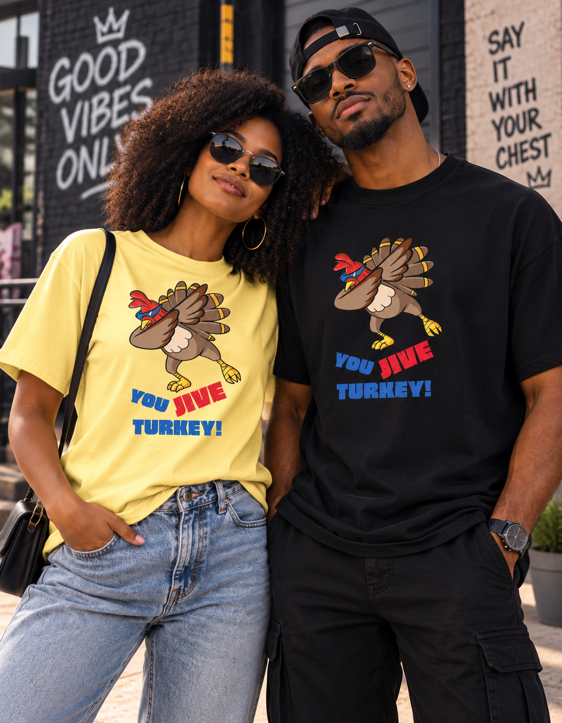 "You Jive Turkey" Unisex Tshirt- Vintage Insult, Modern Comfort